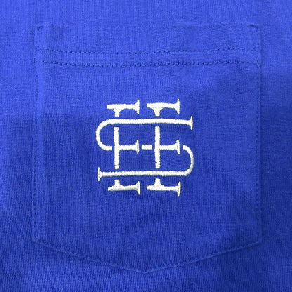 SEE SEE | シーシー SUPER BIG FLAT POCKET TEE スーパービッグフラットポケットTシャツ 胸ポケット付きロゴ刺繍半袖Tシャツ 半袖Ｔシャツ BSMA5-SS25-781 ブルー サイズ：L【三重本店】