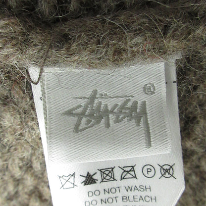 STUSSY | ステューシー × DENIM TEARS デニムティアーズ CARDIGAN KNIT SWEATER カーディガンニットセーター The Liberty Rock 総柄ウールニットジップパーカー ニット 317009 ブラウン サイズ：M【三重本店】
