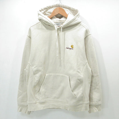 Carhartt WIP | カーハートダブリューアイピー Hooded American Script Sweat ロゴ刺繍裏起毛長袖パーカー パーカー I028279 ライトベージュ アイボリー サイズ：L【三重本店】