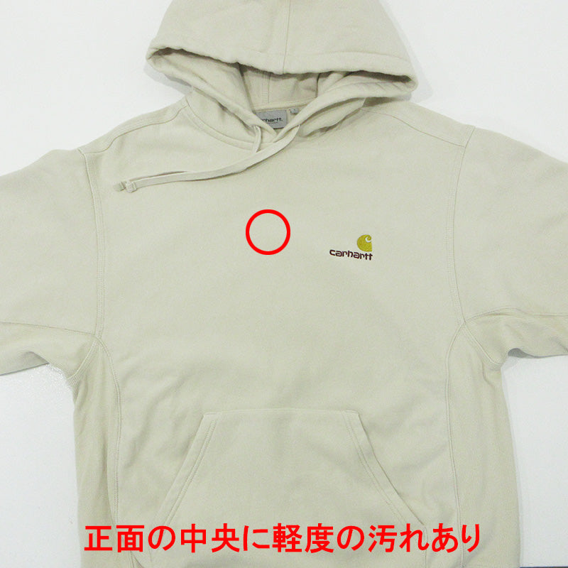 Carhartt WIP | カーハートダブリューアイピー Hooded American Script Sweat ロゴ刺繍裏起毛長袖パーカー パーカー I028279 ライトベージュ アイボリー サイズ：L【三重本店】