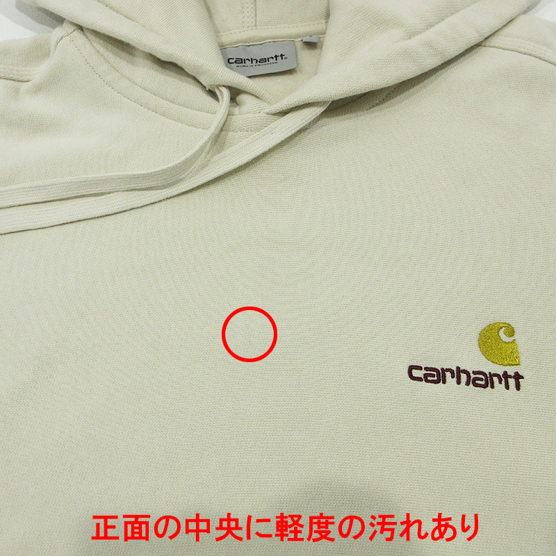 Carhartt WIP | カーハートダブリューアイピー Hooded American Script Sweat ロゴ刺繍裏起毛長袖パーカー パーカー I028279 ライトベージュ アイボリー サイズ：L【三重本店】