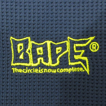 A BATHING APE | アベイシングエイプ B-ball TEE ロゴ刺繍ワッフル七分袖シャツ 長袖シャツ カットソー ネイビー サイズ：XL【三重本店】