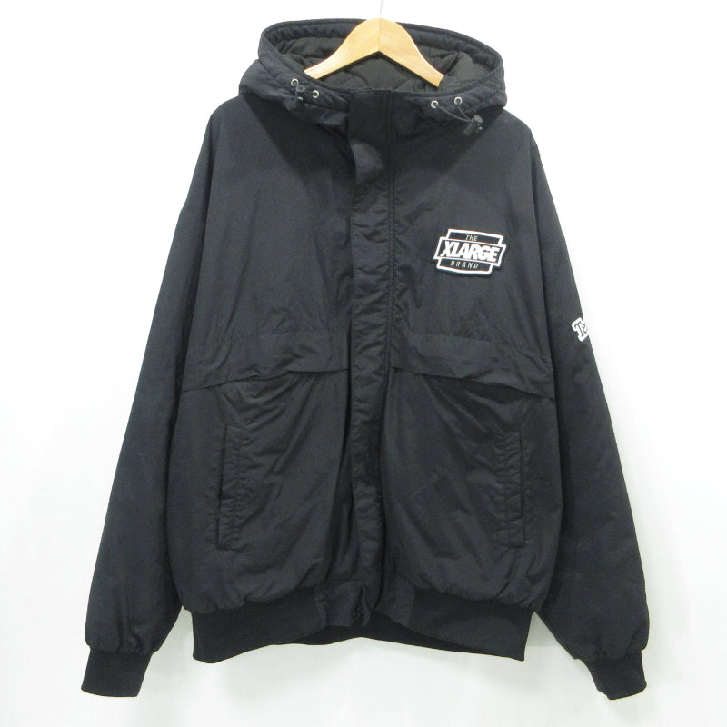 X-LARGE | エクストララージ ナイロン パファー ジャケット 中綿ジャケット 101203021005 ブラック サイズ：XL【三重本店】