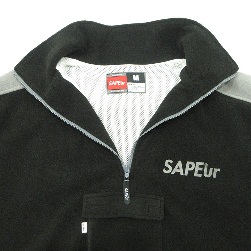 SAPEur | サプール ハーフジップロゴプリントフリーズジャケット その他トップス ブラック サイズ：M【三重本店】
