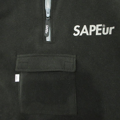 SAPEur | サプール ハーフジップロゴプリントフリーズジャケット その他トップス ブラック サイズ：M【三重本店】