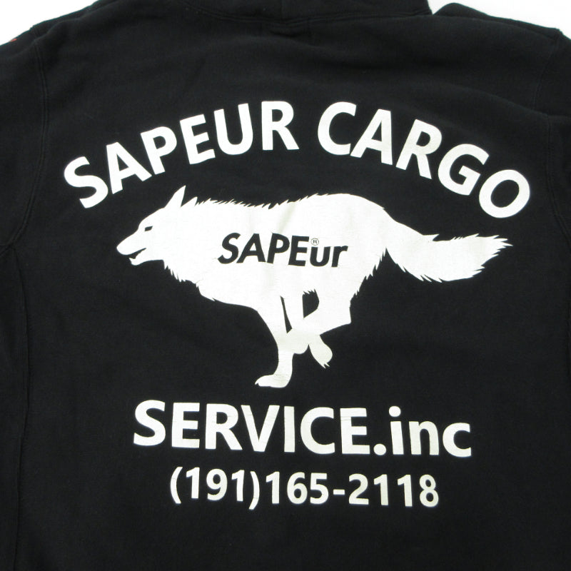 SAPEur | サプール CARGO SERVICE HOODIE パーカー ブラック サイズ：M【三重本店】