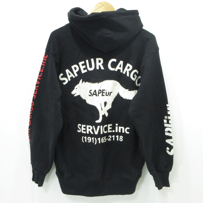 SAPEur | サプール CARGO SERVICE HOODIE パーカー ブラック サイズ：M【三重本店】