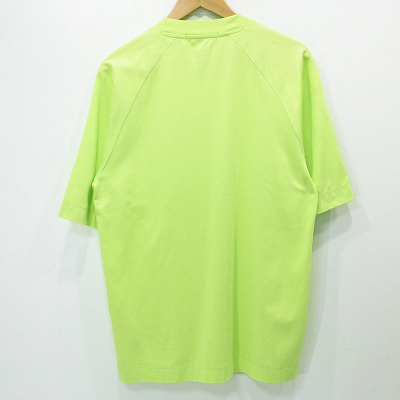 TATRAS | タトラス ロゴプリント半袖Tシャツ ジップ胸ポケット 半袖Ｔシャツ MTOU23S8004-M ライムイエロー ネオンライトグリーン サイズ：1【三重本店】