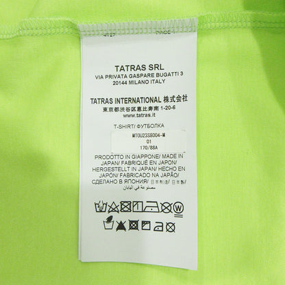 TATRAS | タトラス ロゴプリント半袖Tシャツ ジップ胸ポケット 半袖Ｔシャツ MTOU23S8004-M ライムイエロー ネオンライトグリーン サイズ：1【三重本店】