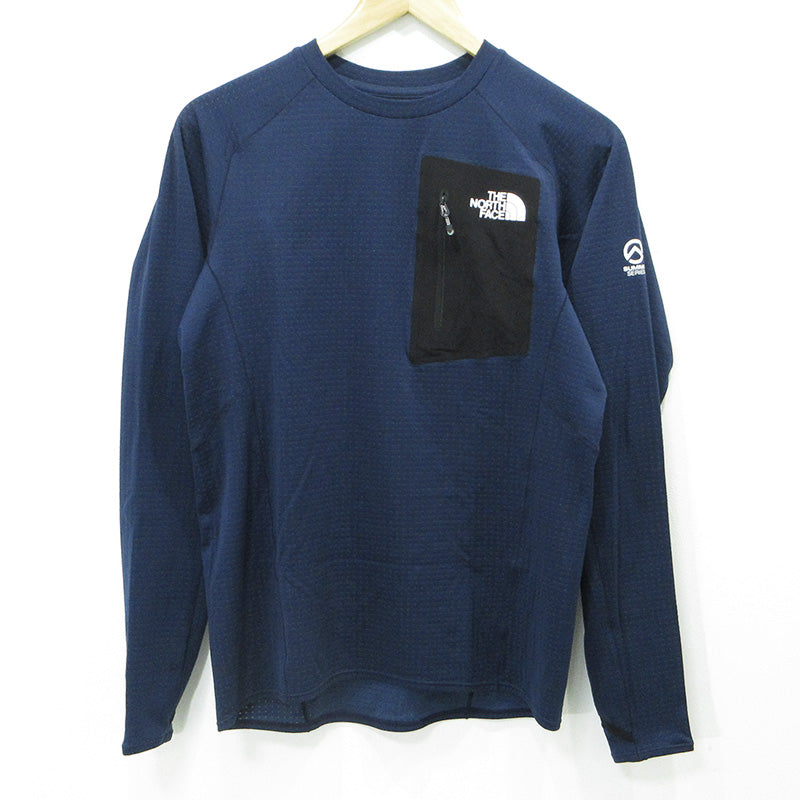 THE NORTH FACE | ザ・ノースフェイス サミットシリーズ Expedition Dry Dot Crew エクスペディションドライドットクルー ロゴプリントサムホール長袖Tシャツ 長袖Ｔシャツ NT12123 ネイビー サイズ：M【三重本店】