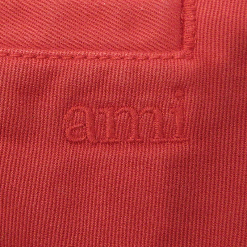 AMI | アミ ロゴ刺繍パンツ パンツ H13T04.33 レッド サイズ：M【三重本店】