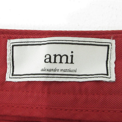 AMI | アミ ロゴ刺繍パンツ パンツ H13T04.33 レッド サイズ：M【三重本店】