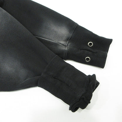 ANTIMID | アンチミッド Studs Hoodie スタッズフーディ USED加工長袖パーカー ダメージ加工 サムホール袖 パーカー ブラック サイズ：L【三重本店】