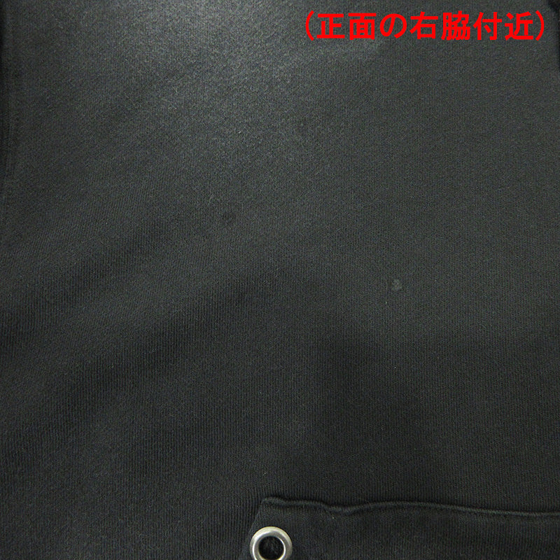 ANTIMID | アンチミッド Studs Hoodie スタッズフーディ USED加工長袖パーカー ダメージ加工 サムホール袖 パーカー ブラック サイズ：L【三重本店】