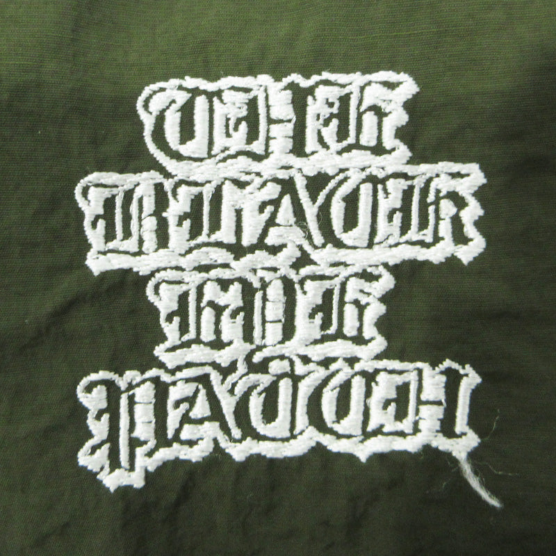 BlackEyePatch | ブラックアイパッチ × FAF フェイクアスフラワーズ ロゴ刺繍ナイロントラックパンツ パンツ カーキグリーン サイズ：XL【三重本店】