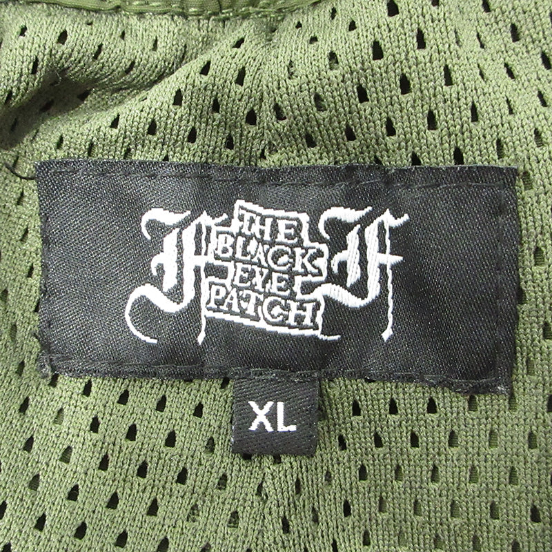 BlackEyePatch | ブラックアイパッチ × FAF フェイクアスフラワーズ ロゴ刺繍ナイロントラックパンツ パンツ カーキグリーン サイズ：XL【三重本店】