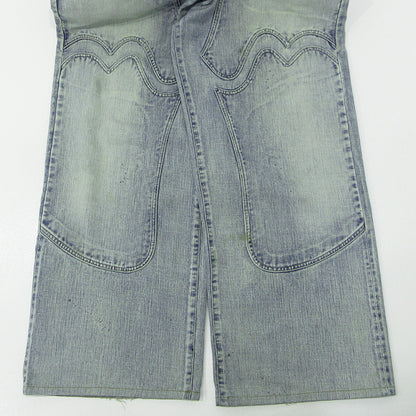 SUGARHILL | シュガーヒル FADED MODERN DENIM WESTERN WIDE TROUSERS フェードモダンデニムウエスタンワイドトラウザーズ USED加工ジップフライデニムパンツ ダメージ加工 ルーズフィット ワイド デニムパンツ ブルー サイズ：不明【三重本店】