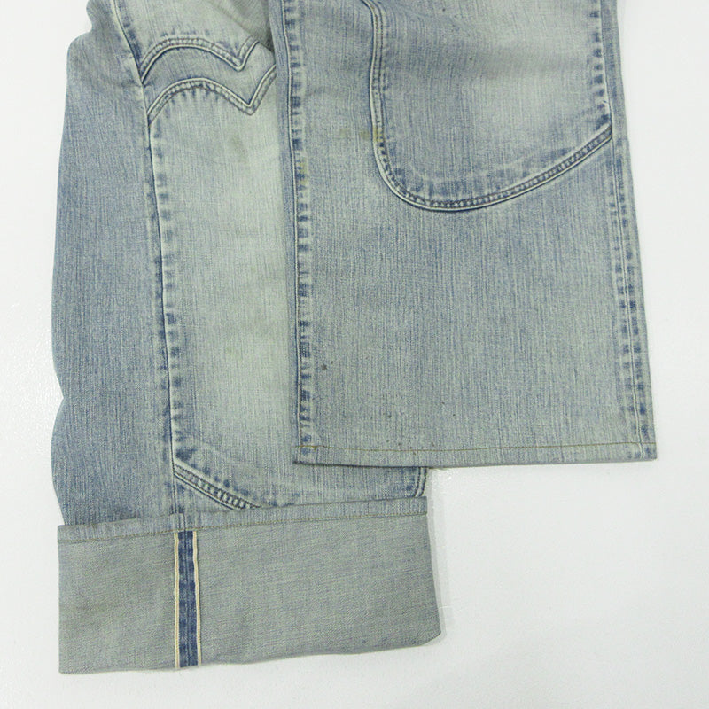 SUGARHILL | シュガーヒル FADED MODERN DENIM WESTERN WIDE TROUSERS フェードモダンデニムウエスタンワイドトラウザーズ USED加工ジップフライデニムパンツ ダメージ加工 ルーズフィット ワイド デニムパンツ ブルー サイズ：不明【三重本店】