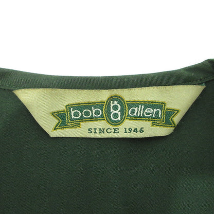 OLD | オールド BOB ALLEN ボブアレン シューティングベスト レザー切替えロゴ刺繍ベスト ハンティング ベスト カーキグリーン サイズ：M【三重本店】