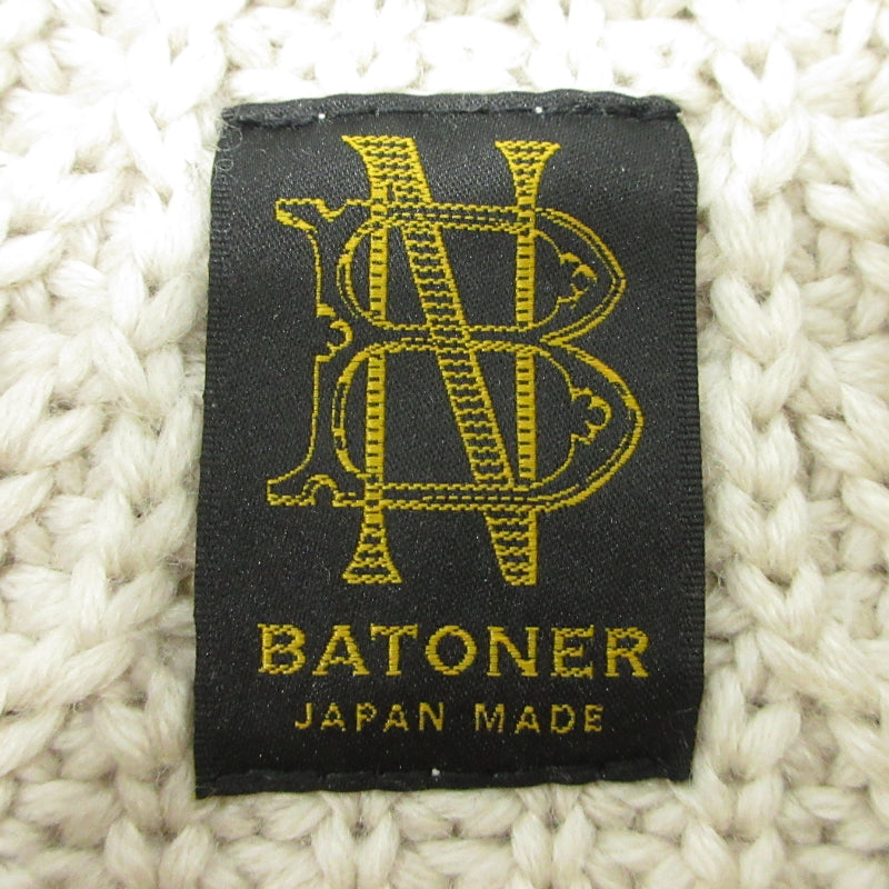 BATONER | バトナー シグネチャークルーネックメリノウールニットプルオーバー ニット BN-19FM-021 ベージュ サイズ：3【三重本店】