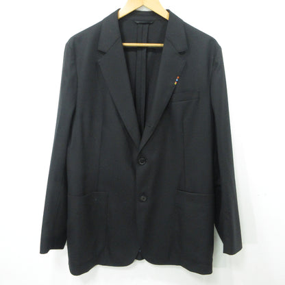 Paul Smith | ポール・スミス ソリッド ウールストレッチ ジャケット ソリッド ウールストレッチ テーパード トラウザーズ セットアップ 143150 ブラック サイズ：XL【三重本店】