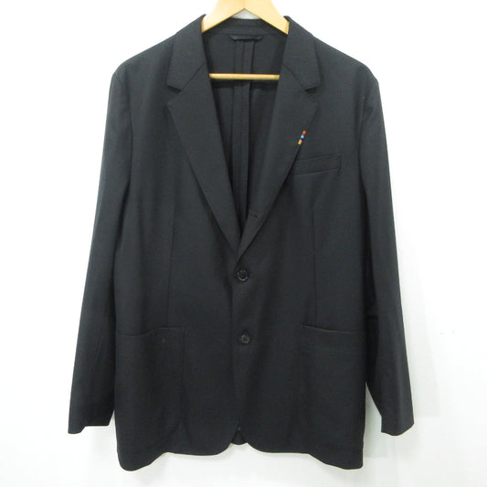 Paul Smith | ポール・スミス ソリッド ウールストレッチ ジャケット ソリッド ウールストレッチ テーパード トラウザーズ セットアップ 143150 ブラック サイズ：XL【三重本店】