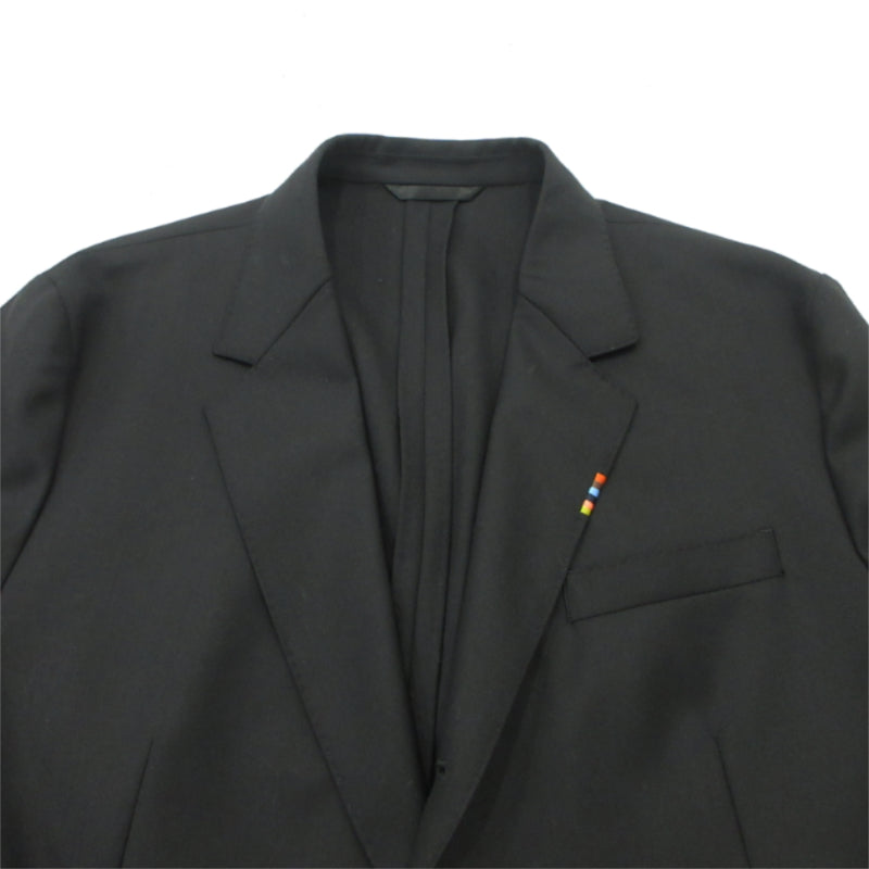Paul Smith | ポール・スミス ソリッド ウールストレッチ ジャケット ソリッド ウールストレッチ テーパード トラウザーズ セットアップ 143150 ブラック サイズ：XL【三重本店】