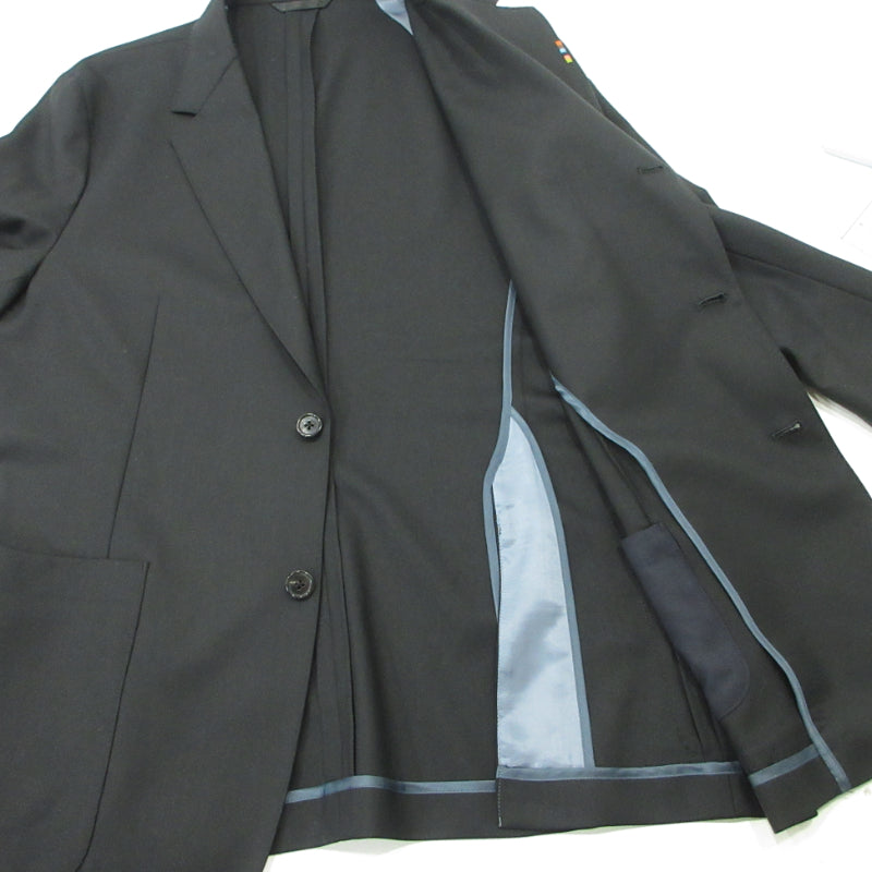 Paul Smith | ポール・スミス ソリッド ウールストレッチ ジャケット ソリッド ウールストレッチ テーパード トラウザーズ セットアップ 143150 ブラック サイズ：XL【三重本店】