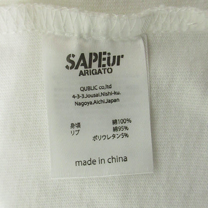 SAPEur | サプール ロッドマン半袖Tシャツ 桜 花柄 ロゴプリント 長袖Ｔシャツ ホワイト×ピンク サイズ：M【三重本店】