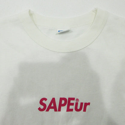 SAPEur | サプール ロッドマン半袖Tシャツ 桜 花柄 ロゴプリント 長袖Ｔシャツ ホワイト×ピンク サイズ：M【三重本店】