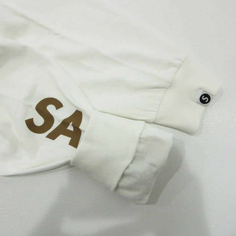 SAPEur | サプール ロッドマン半袖Tシャツ 桜 花柄 ロゴプリント 長袖Ｔシャツ ホワイト×ピンク サイズ：M【三重本店】