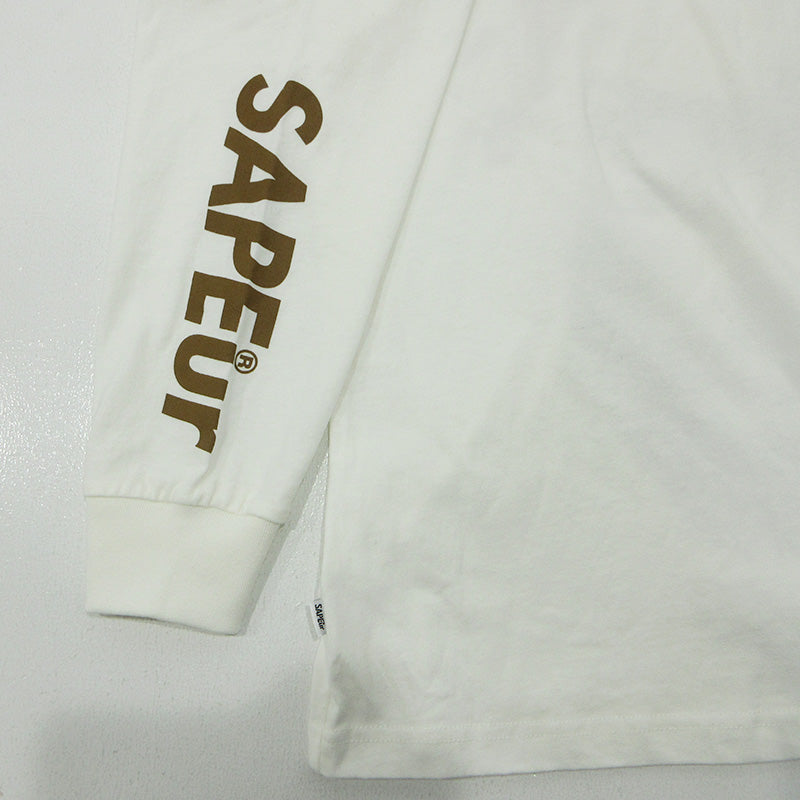 SAPEur | サプール ロッドマン半袖Tシャツ 桜 花柄 ロゴプリント 長袖Ｔシャツ ホワイト×ピンク サイズ：M【三重本店】