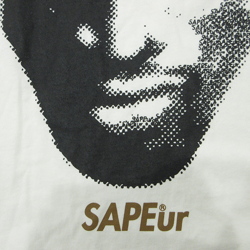 SAPEur | サプール ロッドマン半袖Tシャツ 桜 花柄 ロゴプリント 長袖Ｔシャツ ホワイト×ピンク サイズ：M【三重本店】