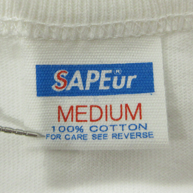 SAPEur | サプール ロッドマン半袖Tシャツ 桜 花柄 ロゴプリント 長袖Ｔシャツ ホワイト×ピンク サイズ：M【三重本店】