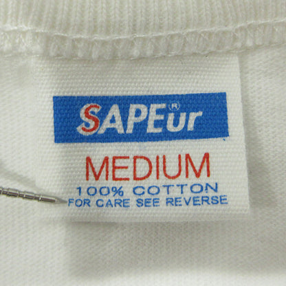 SAPEur | サプール ロッドマン半袖Tシャツ 桜 花柄 ロゴプリント 長袖Ｔシャツ ホワイト×ピンク サイズ：M【三重本店】