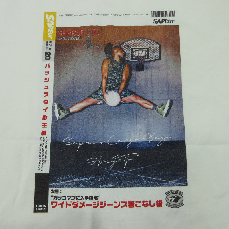 SAPEur | サプール スタンプ20個達成 半袖Ｔシャツ ホワイト サイズ：M【三重本店】