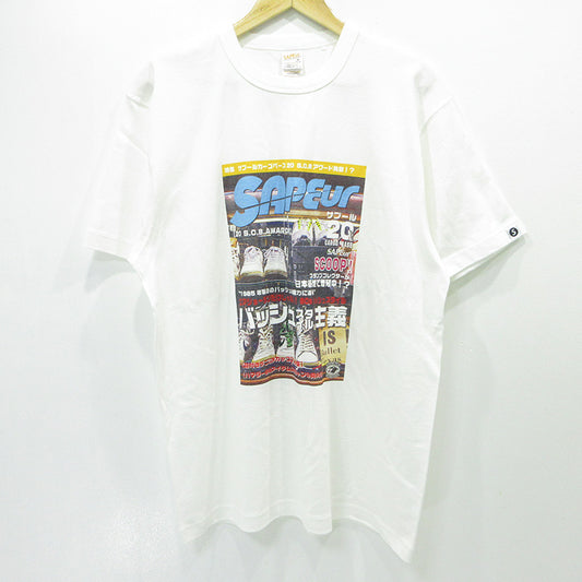 SAPEur | サプール カーゴベース スタンプ20個達成 23年 フォトプリント半袖Ｔシャツ 半袖Ｔシャツ ホワイト サイズ：M【三重本店】
