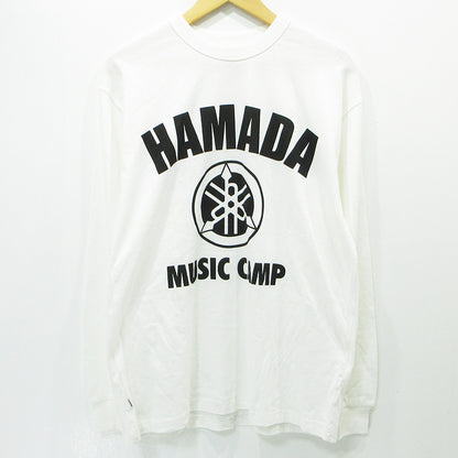 SAPEur | サプール × 浜田雅功 HAMADA MUSIC CAMP ミュージックチャンプ ハマダ長袖Tシャツ ロゴプリント 長袖Ｔシャツ ホワイト サイズ：L【三重本店】