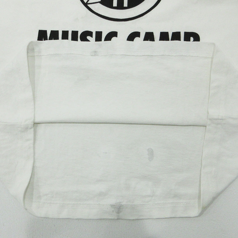 SAPEur | サプール × 浜田雅功 HAMADA MUSIC CAMP ミュージックチャンプ ハマダ長袖Tシャツ ロゴプリント 長袖Ｔシャツ ホワイト サイズ：L【三重本店】