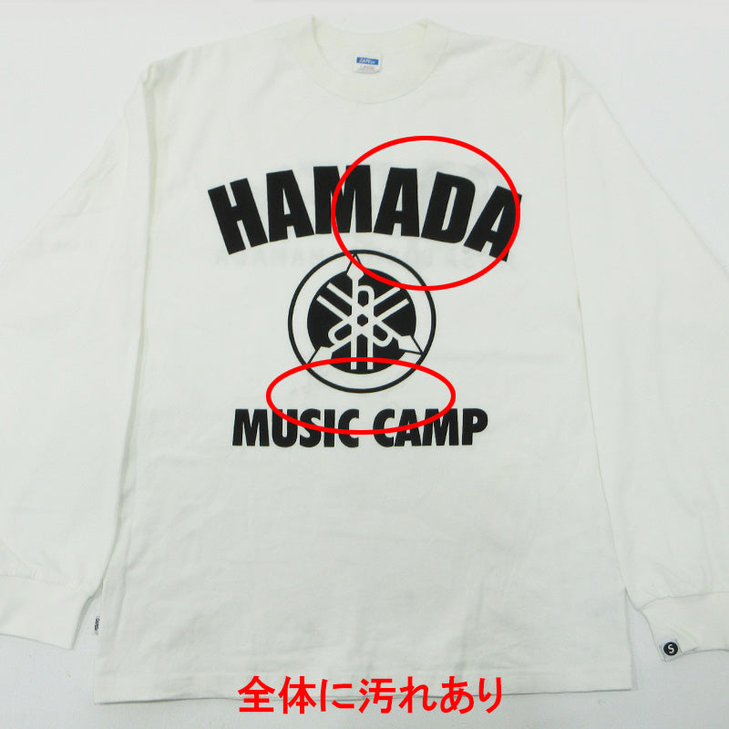 SAPEur | サプール × 浜田雅功 HAMADA MUSIC CAMP ミュージックチャンプ ハマダ長袖Tシャツ ロゴプリント 長袖Ｔシャツ ホワイト サイズ：L【三重本店】