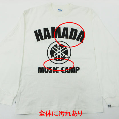 SAPEur | サプール × 浜田雅功 HAMADA MUSIC CAMP ミュージックチャンプ ハマダ長袖Tシャツ ロゴプリント 長袖Ｔシャツ ホワイト サイズ：L【三重本店】
