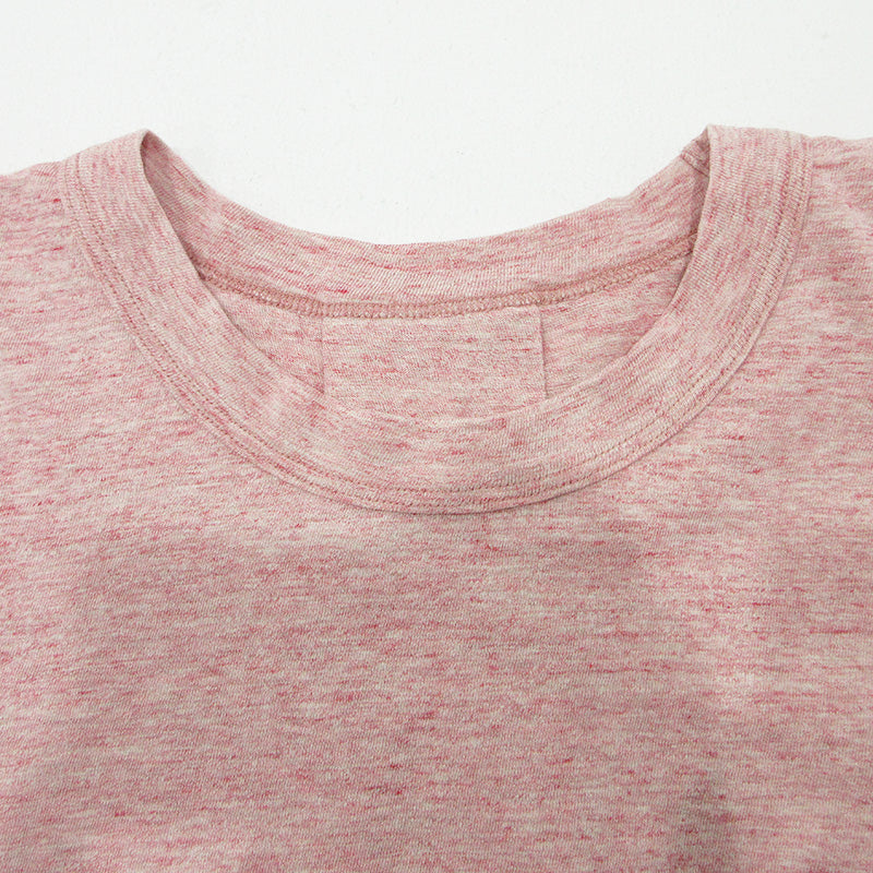 45rpm | ４５アールピーエム 天竺のフレアTシャツ ロゴ刺繍長袖Tシャツ 長袖Ｔシャツ 50370822-43-00 ピンク サイズ：不明【三重本店】