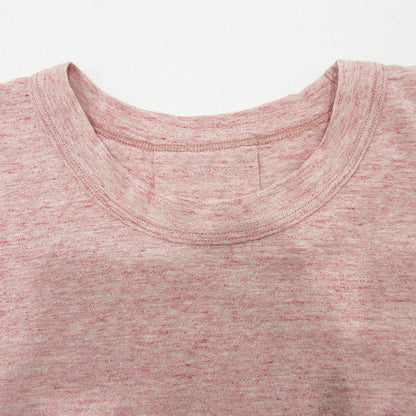 45rpm | ４５アールピーエム 天竺のフレアTシャツ ロゴ刺繍長袖Tシャツ 長袖Ｔシャツ 50370822-43-00 ピンク サイズ：不明【三重本店】