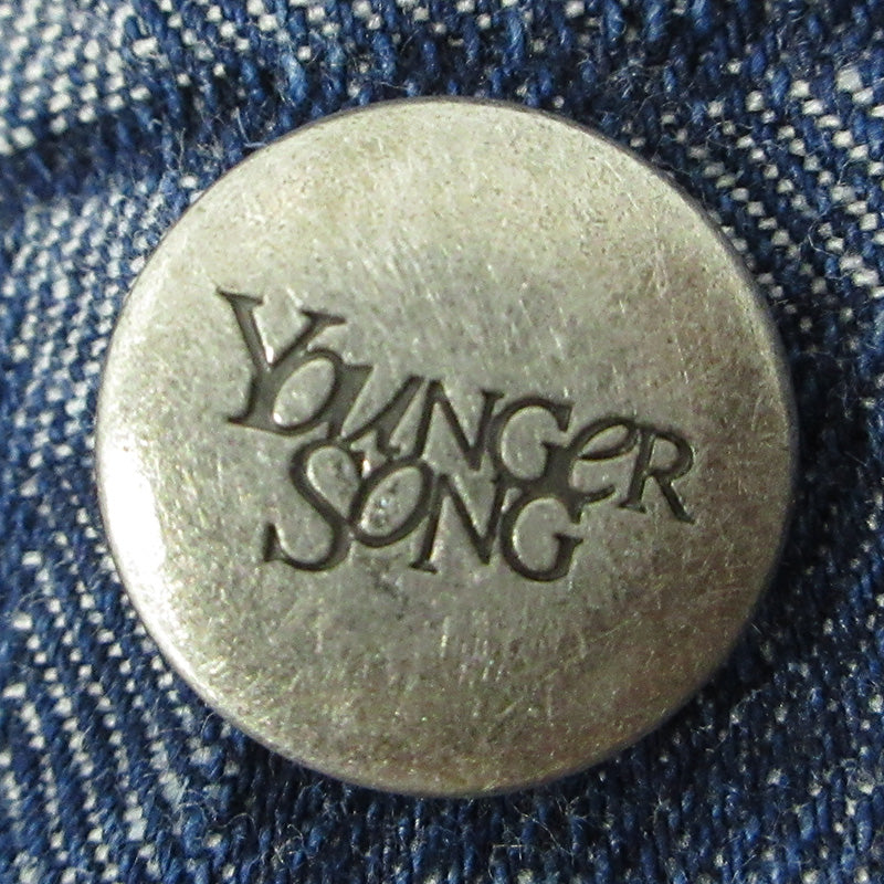 youngersong | ヤンガーソング 総柄USED加工パンツ チェック柄ジップフライデニムパンツ ロゴ刺繍 ダメージ加工 その他ボトムス AZR-YNG-0001-012 ネイビー サイズ：S【三重本店】