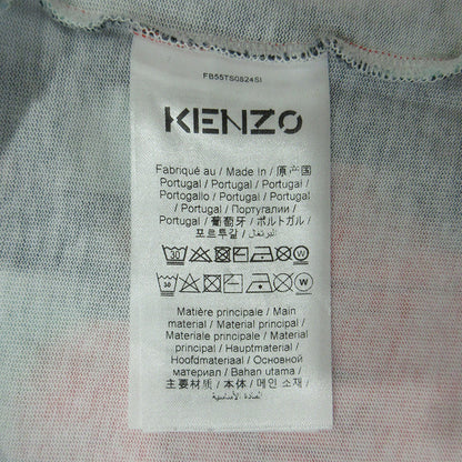 KENZO | ケンゾー Floral Blur Effect フローラルブラーエフェクト 総柄半袖Tシャツ 虎刺繍 フラワープリント 花柄 半袖Ｔシャツ FB55TS0824SI ブラック×レッド サイズ：M【三重本店】