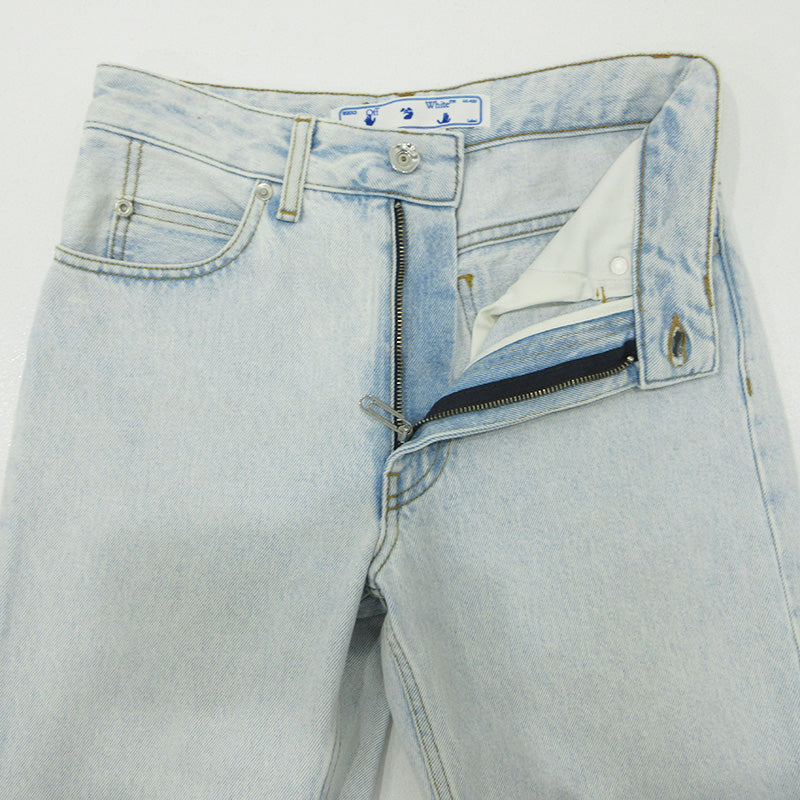 OFF-WHITE | オフホワイト ジップフライデニムパンツ デニムパンツ OWYA036C99DEN002 ライトブルー サイズ：25【三重本店】