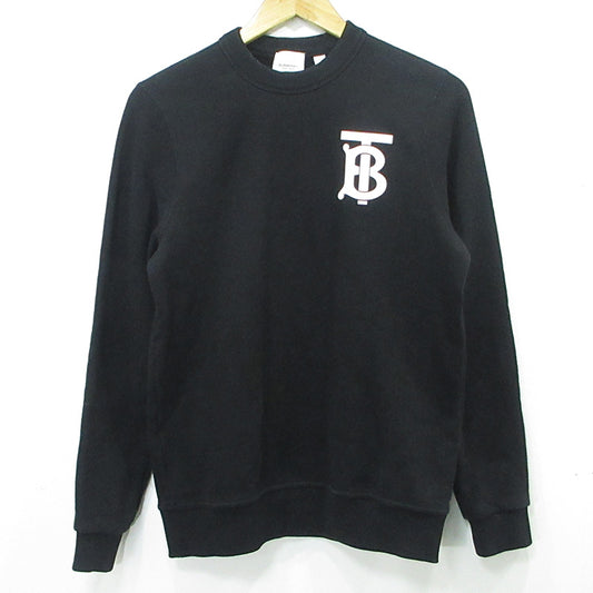 BURBERRY London England | バーバリーロンドンイングランド TBモノグラムプリント長袖スウェットシャツ ロゴプリント スウェット 8024346 ブラック サイズ：XS【三重本店】