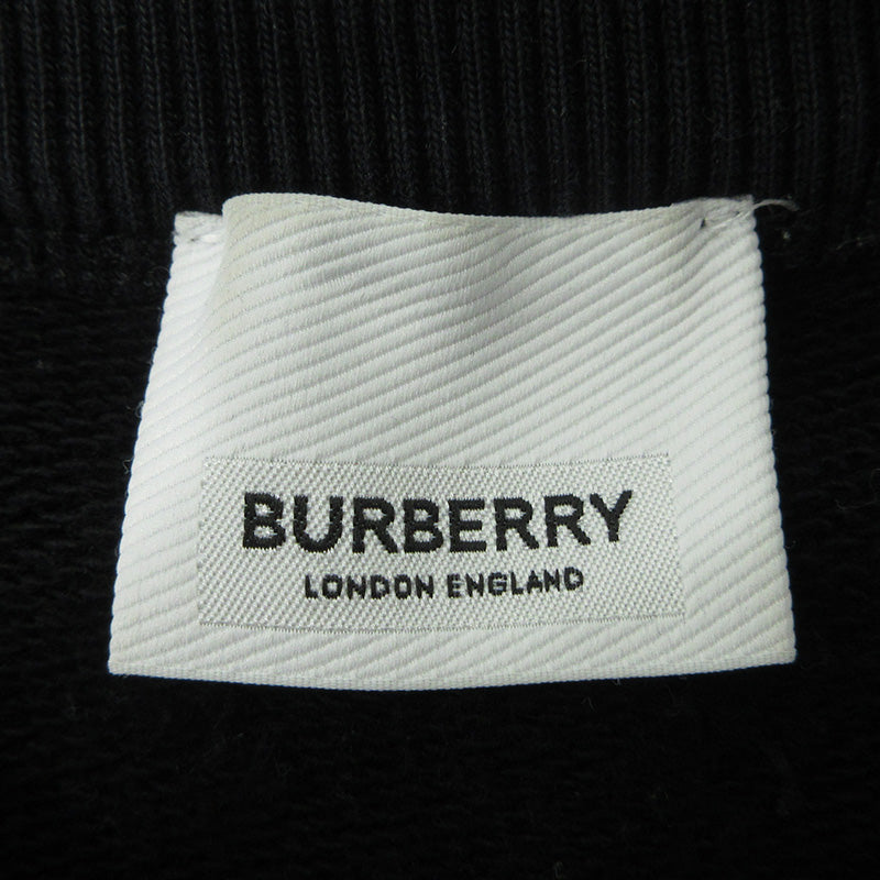 BURBERRY London England | バーバリーロンドンイングランド TBモノグラムプリント長袖スウェットシャツ ロゴプリント スウェット 8024346 ブラック サイズ：XS【三重本店】