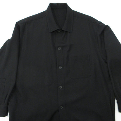 Yohji Yamamoto POUR HOMME | ヨウジヤマモトプールオム ARMY GABARDINE アーミーギャバジンビッグブラウス ウール長袖シャツジャケット その他アウター HJ-B02-101 ブラック サイズ：2【三重本店】