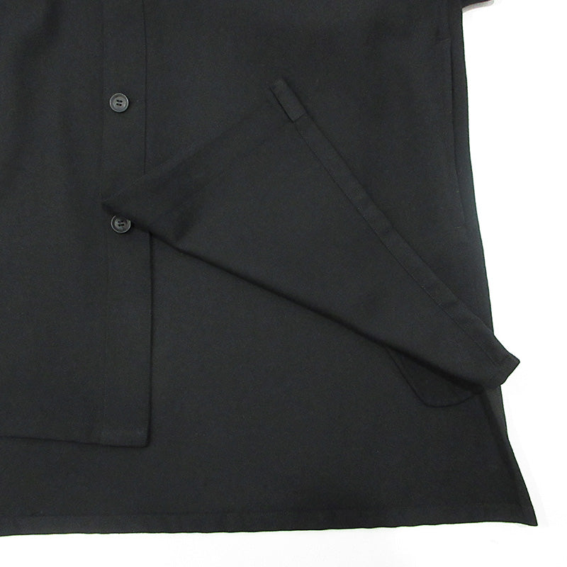 Yohji Yamamoto POUR HOMME | ヨウジヤマモトプールオム ARMY GABARDINE アーミーギャバジンビッグブラウス ウール長袖シャツジャケット その他アウター HJ-B02-101 ブラック サイズ：2【三重本店】
